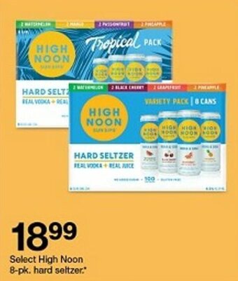 Target Select High Noon 8-pk. hard seltzer.* offer