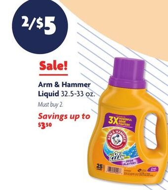 Family Dollar Arm & hammer liquid offer