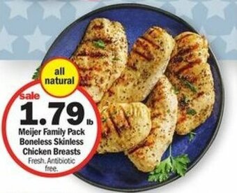 Meijer Meijer Family Pack Boneless Skinless Chicken Breasts offer