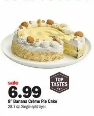 Meijer 8" Banana Créme Pie Cake 28.7 oz offer