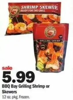 Meijer BBQ Bay Grilling Shrimp Or Skewers 12 oz offer