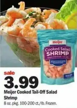 Meijer Meijer Cooked Tail-Off Salad Shrimp 8 oz offer