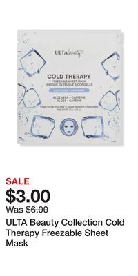 Ulta Beauty Ulta beauty collection cold therapy freezable sheet mask offer