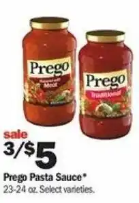 Meijer Prego Pasta Sauce 23-24 oz offer