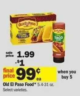 Meijer Old El Paso Food 5.4-31 oz offer