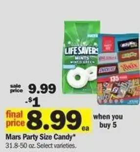 Meijer Mars Party Size Candy 31.8-50 oz offer