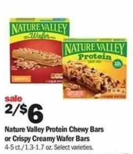 Meijer Nature Valley Protein Chewy Bars Or Crispy Creamy Wafer Bars offer