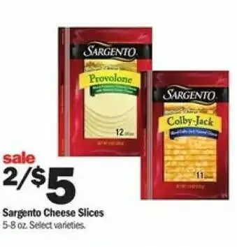 Meijer Sargento Cheese Slices 5-8 oz offer
