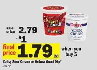 Meijer Daisy Sour Cream Or Heluva Good Dip 24 oz offer