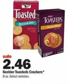 Meijer Keebler Toasteds Crackers 8 oz offer