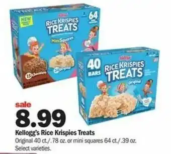 Meijer Kellogg's Rice Krispies Treats 39 oz offer