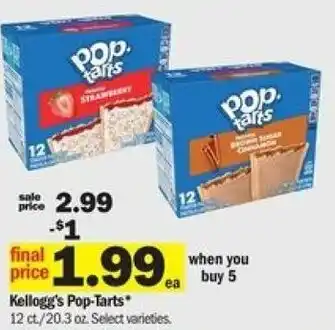 Meijer Kellogg's Pop-Tarts 20.3 oz offer