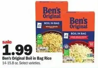 Meijer Ben's Original Boil In Bag Rice 14-15.8 oz offer