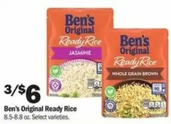 Meijer Ben's Original Ready Rice 8.5-8.8 oz offer