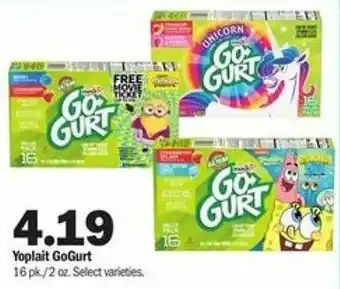 Meijer Yoplait GoGurt 2 oz offer