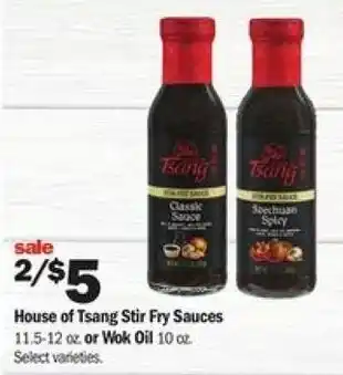 Meijer House Of Tsang Stir Fry Sauces Or Wok Oil offer