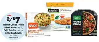 Meijer Healthy Choice Frozen Power Bowls, EVOL Entrées Or Gardein Enterées offer