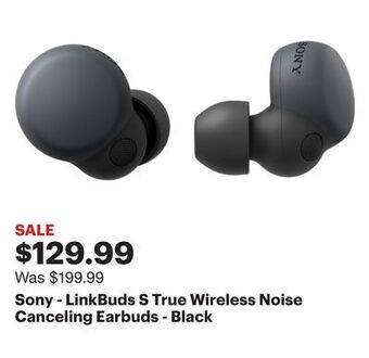Best Buy Sony - linkbuds s true wireless noise canceling earbuds - black offer