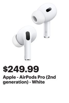 Best Buy Apple - airpods pro (2nd generation) - white offer