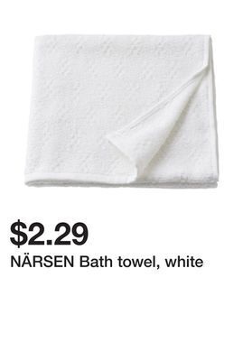 Ikea Närsen bath towel, white offer