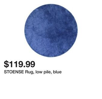 Ikea Stoense rug, low pile, blue offer
