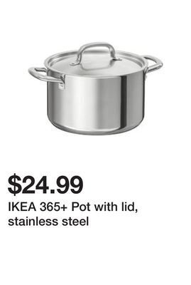 Ikea Ikea 365+ pot with lid, stainless steel offer