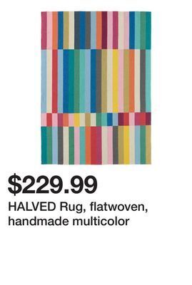 Ikea Halved rug, flatwoven, handmade multicolor offer