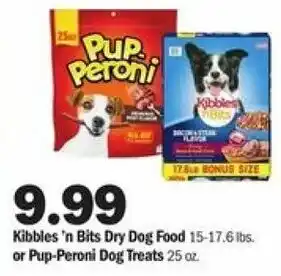 Meijer Kibbles 'N Bits Dry Dog Food Or Pup-Peroni Dog Treats 25 oz offer