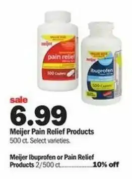 Meijer Meijer Pain Relief Products offer