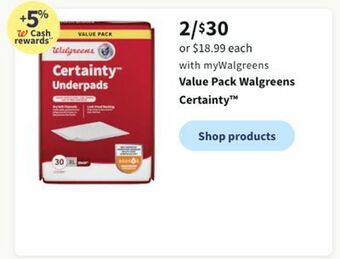 Walgreens Value pack walgreens certainty offer