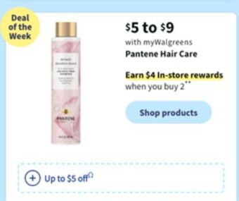 Walgreens Pantene hair care offer