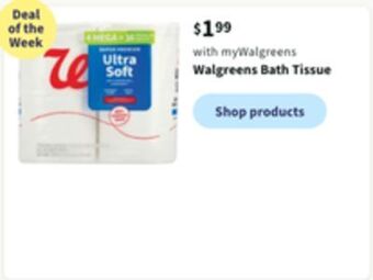 Walgreens Walgreens bath tissue offer