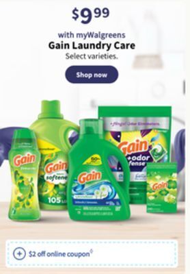 Walgreens Gain laundry care offer
