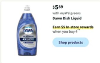 Walgreens Dawn dish liquid offer