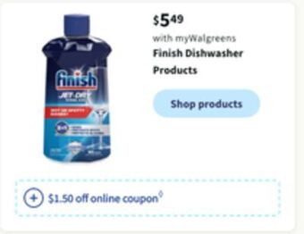 Walgreens Finish dishwasher products offer
