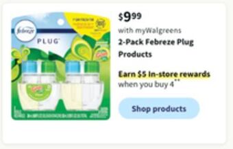 Walgreens 2-pack febreze plug products offer