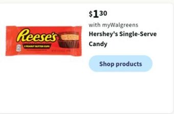 Walgreens Hershey's single-serve candy offer