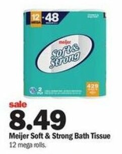 Meijer Meijer Soft & Strong Bath Tissue offer