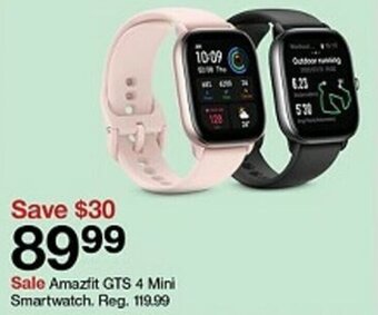 Target Amazfit GTS 4 Mini Smartwatch offer