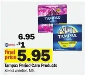Meijer Tampax Period Care Products offer