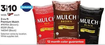 Lowe's 2-cu ft Premium Mulch offer