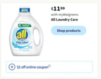 Walgreens All laundry care offer