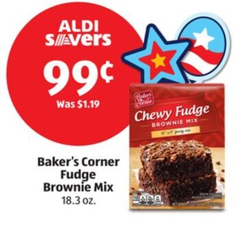 Aldi Baker's corner fudge brownie mix offer