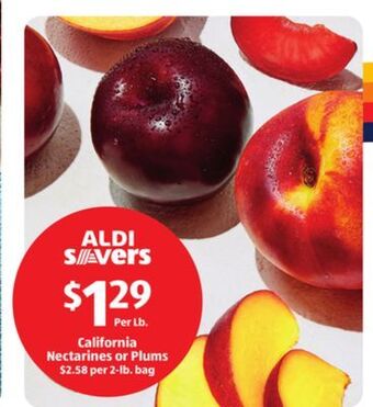 Aldi California nectarines or plums offer
