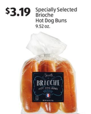 Aldi Specially selected brioche hot dog buns offer