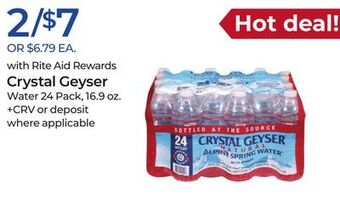 Rite Aid Crystal geyser water offer