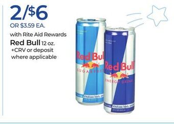 Rite Aid Red bull offer