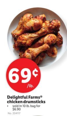 Lidl Delightful farms chicken drumsticks offer