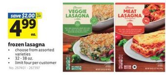 Lidl Frozen lasagna offer