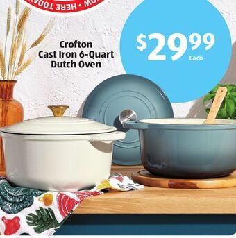 Aldi Crofton cast iron 6-quart dutch oven offer